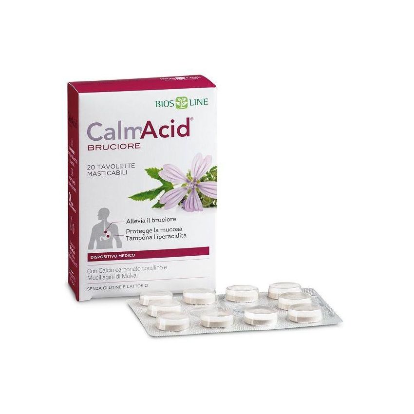 Calmacid - 20 Tavolette Masticabili per il Benessere dello Stomaco