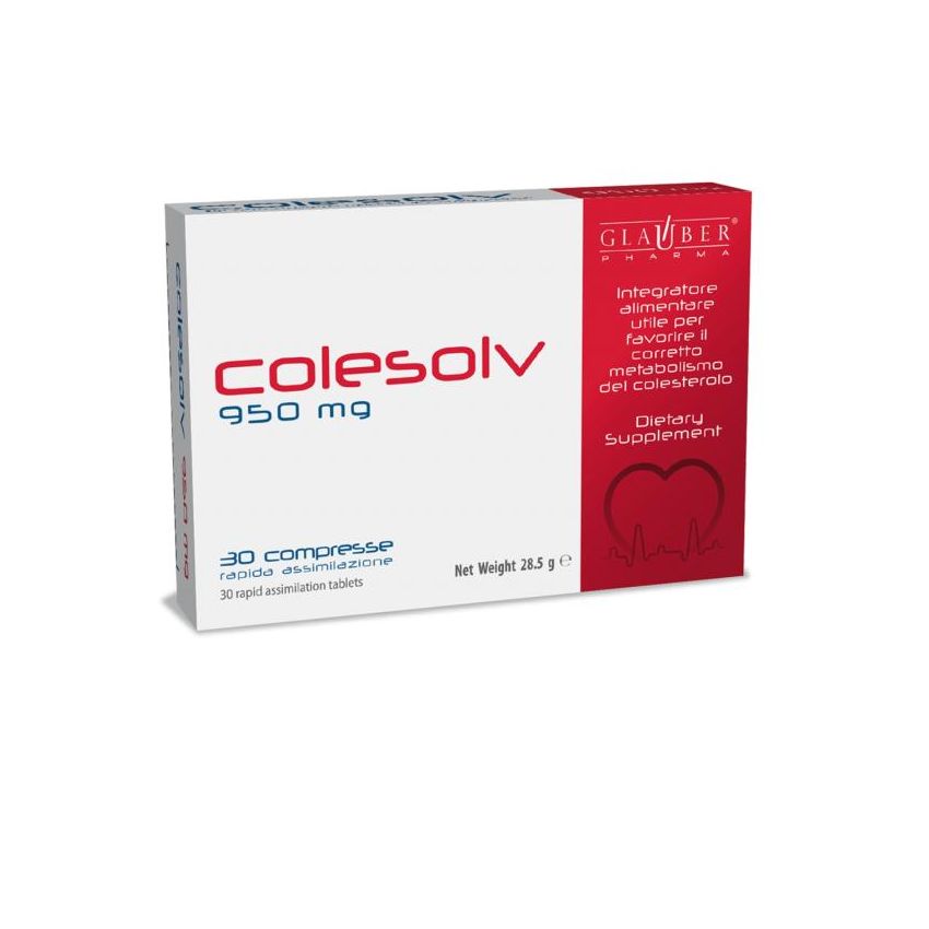 Colesolv - Integratore Alimentare per il Colesterolo, 30 Compresse