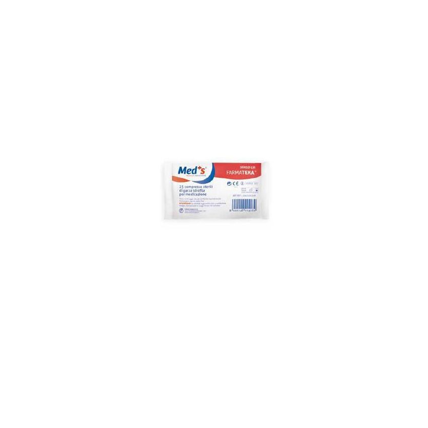 Meds Idrofila 10x10cm Garza Compressa - Confezione da 25 Pezzi