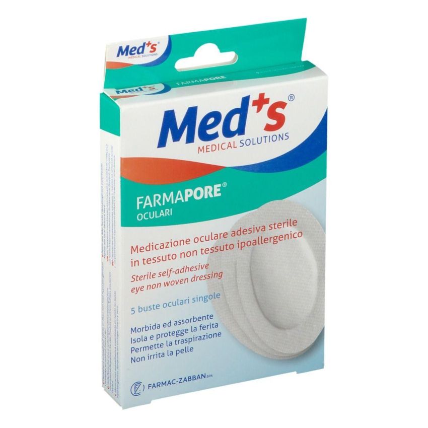 Fermapore Meds - Medicazione Oculare Adesiva Sterile, Pacco da 5 Pezzi