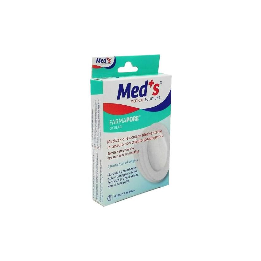 Fermapore Meds - Medicazione Oculare Adesiva Sterile, Pacco da 5 Pezzi