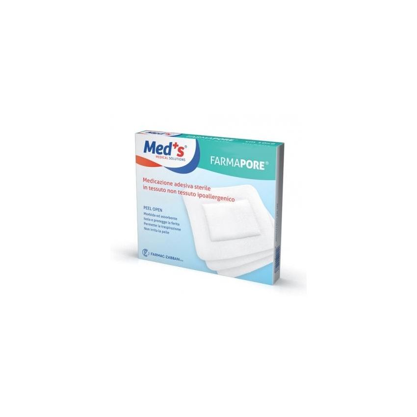Kit da 3 Pezzi Meds Fermapore Medicazione Adesiva Sterile 10x23 cm