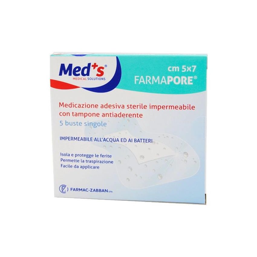 Meds Fermapore - Medicazione Adesiva Sterile Impermeabile 5x7cm