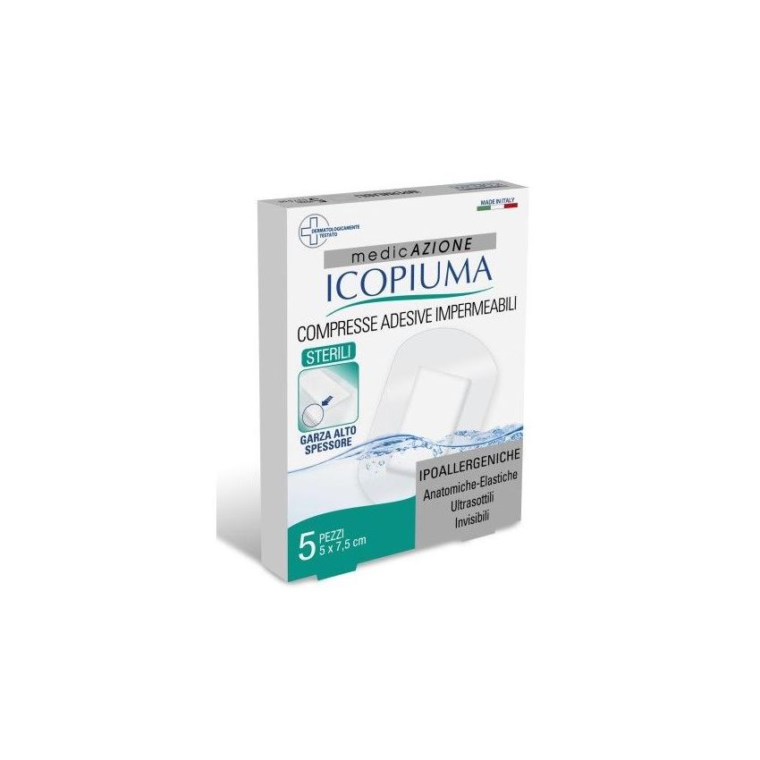 Garza Compressa Icopiuma per Medicazione Postoperatoria 5x7,5cm