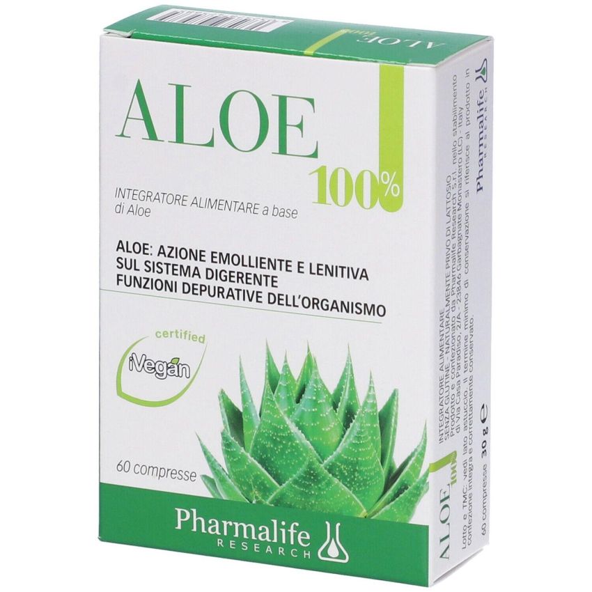 Compresse di Aloe Vera al 100% - Pacchetto da 60 unità