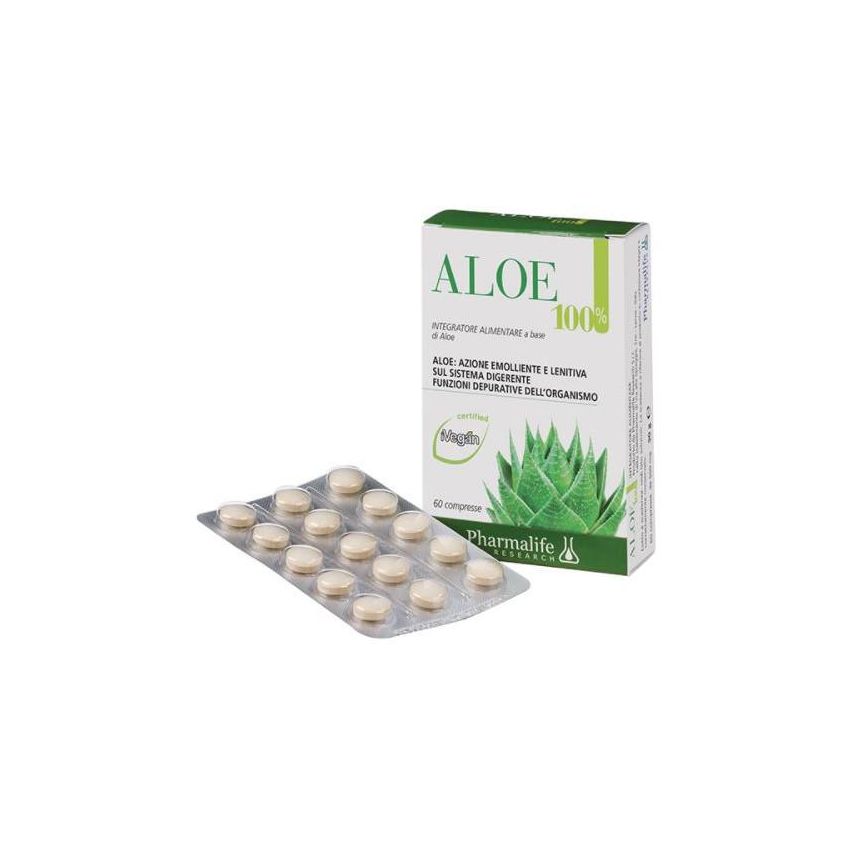 Compresse di Aloe Vera al 100% - Pacchetto da 60 unità