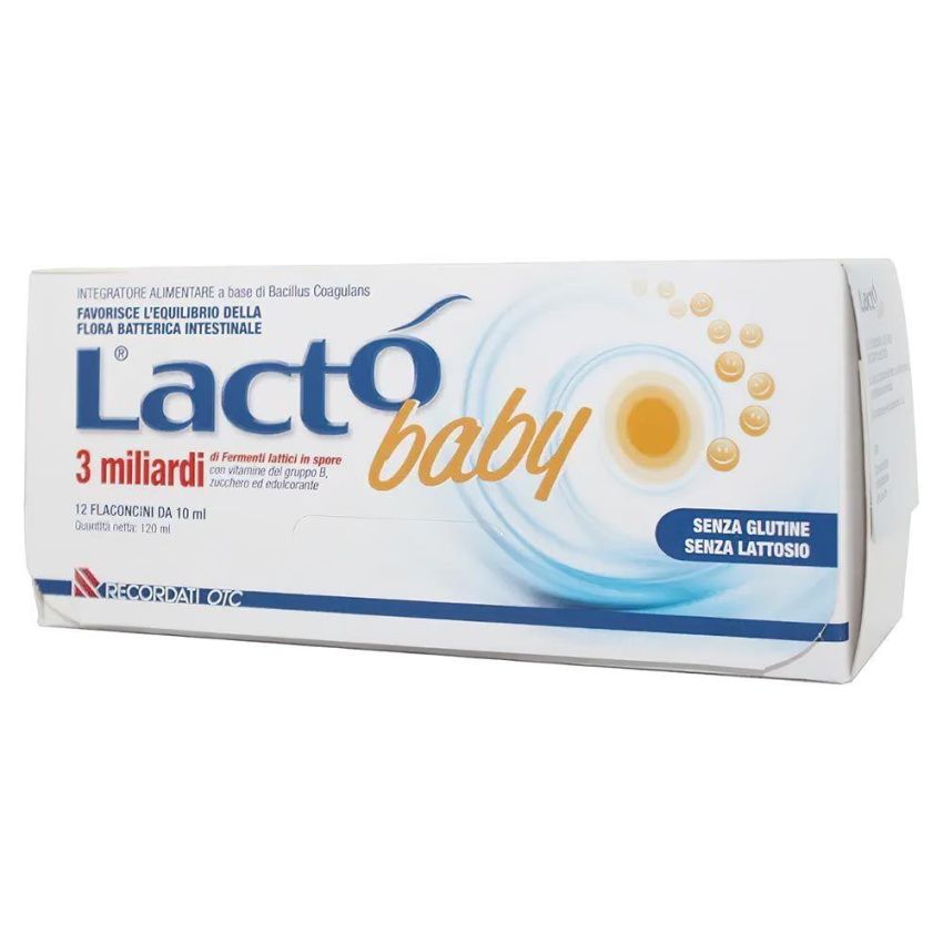 Lacto Baby: Probiotico per Bambini con 3 Miliardi di Batteri Benefici - Confezione da 12 Flaconcini
