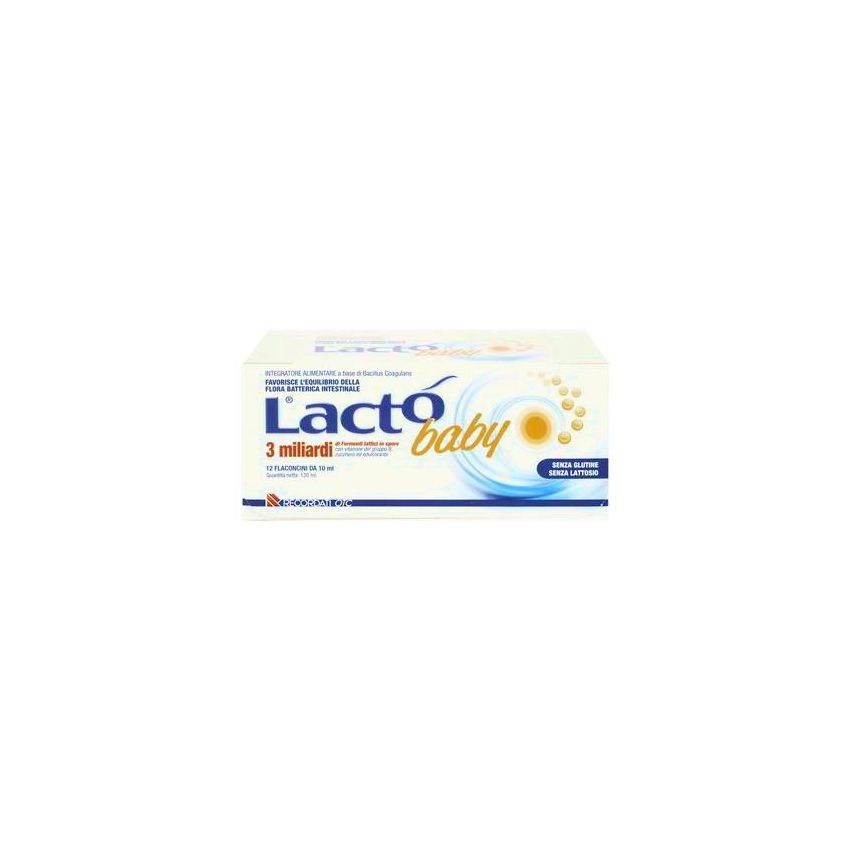 Lacto Baby: Probiotico per Bambini con 3 Miliardi di Batteri Benefici - Confezione da 12 Flaconcini