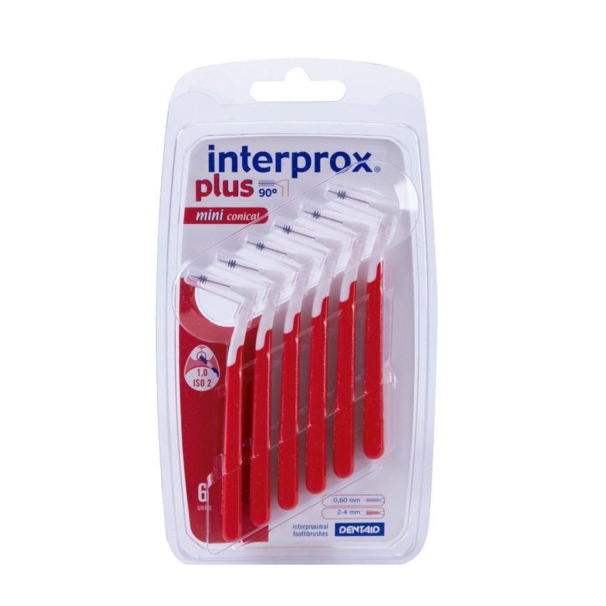 Interprox Plus Mini Conical - Scovolino Angolato 1,0mm - Pacco da 6 Pezzi