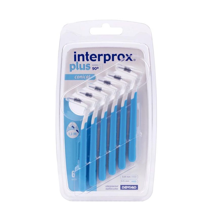 Interprox Plus Conical: Scovolino Interdentale Angolato 1,3mm - 6 Pezzi