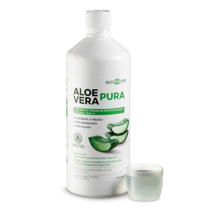 Biosline Pura Aloe Vera - 100% Naturale, 1 Litro