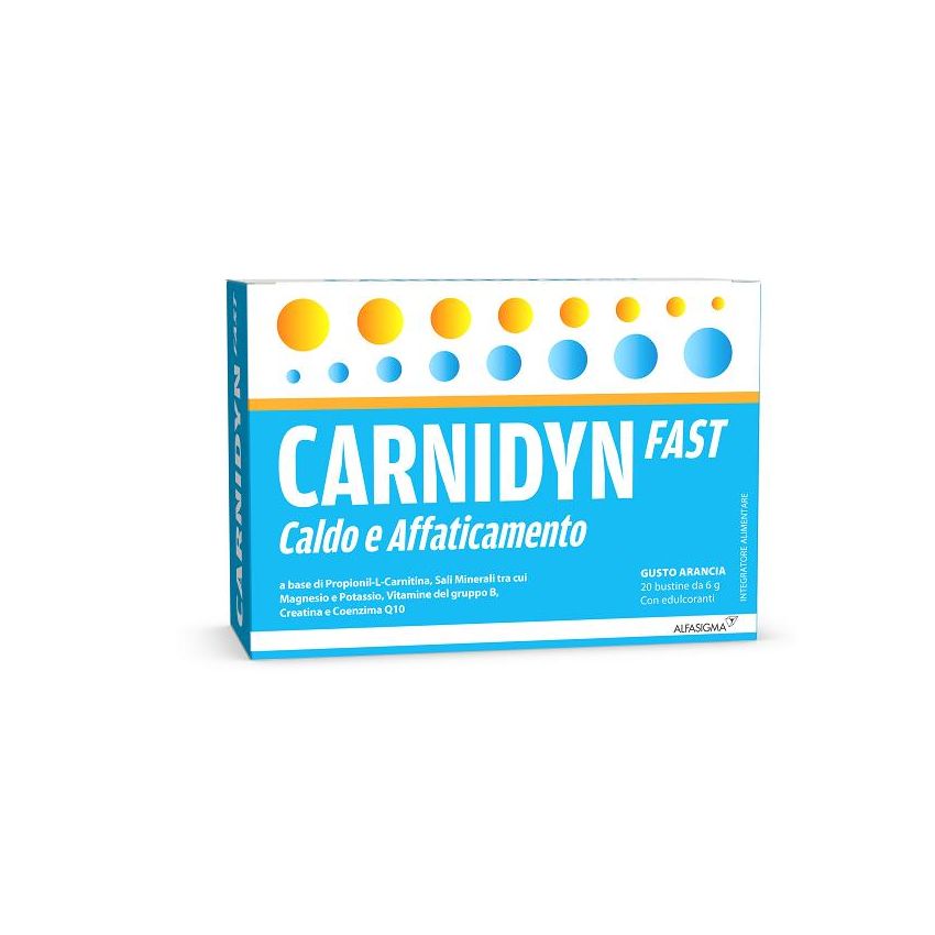 Carnidyn Fast - Integratore Alimentare in Bustine, Confezione da 20
