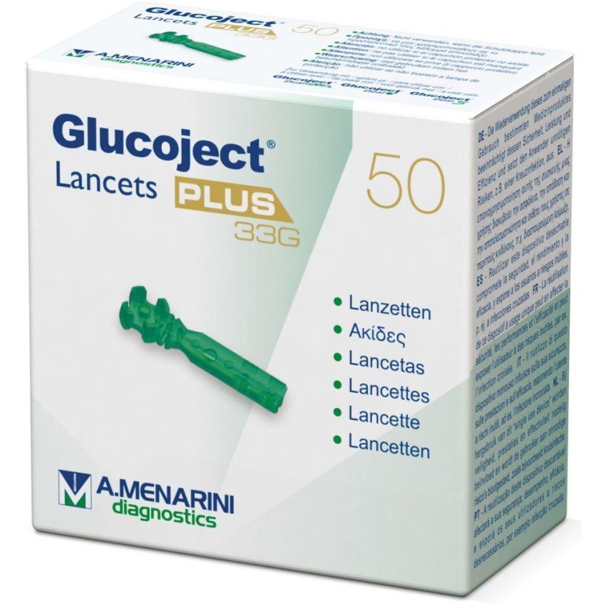 Glucoject Plus G33 - Set di 50 Lancette Pungidito per Controllo Glicemia