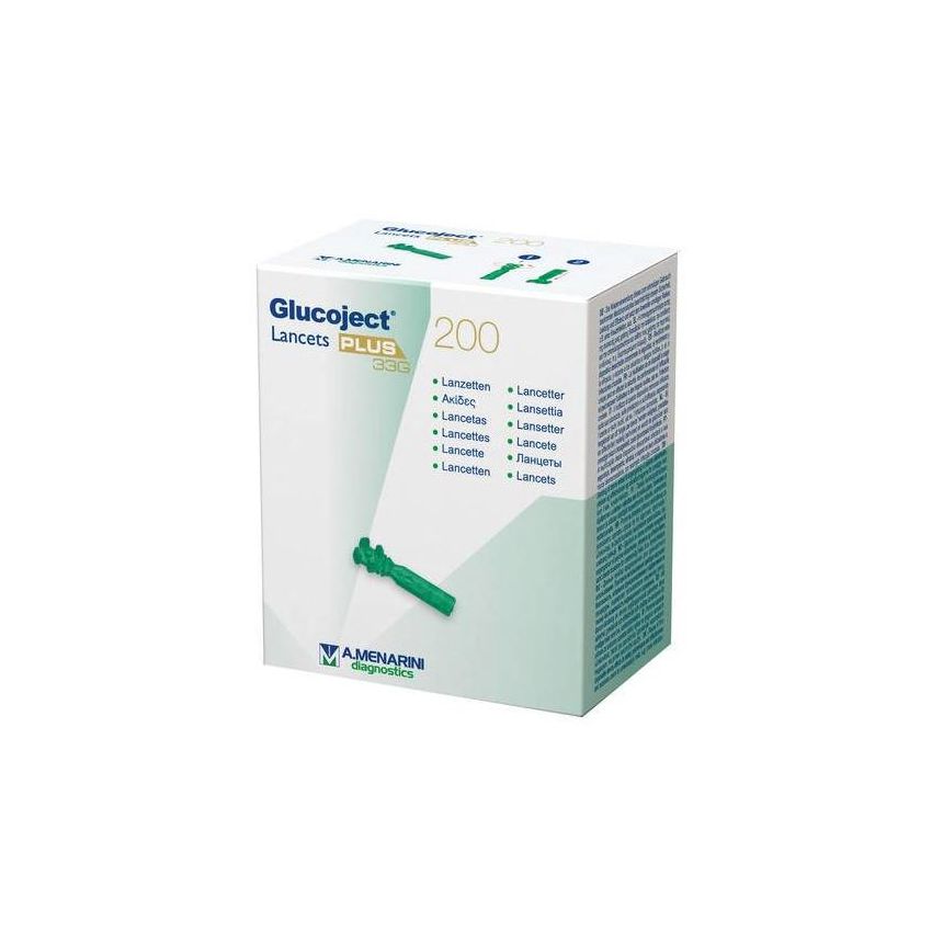 Glucoject Plus - Lancette Pungidito per Misurazione Glucosio - 200 Pezzi