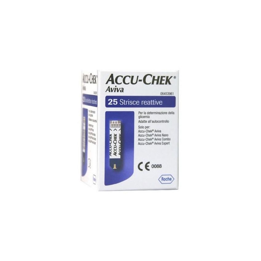 Accu-Chek Aviva - Confezione da 25 Strisce per Test di Glicemia