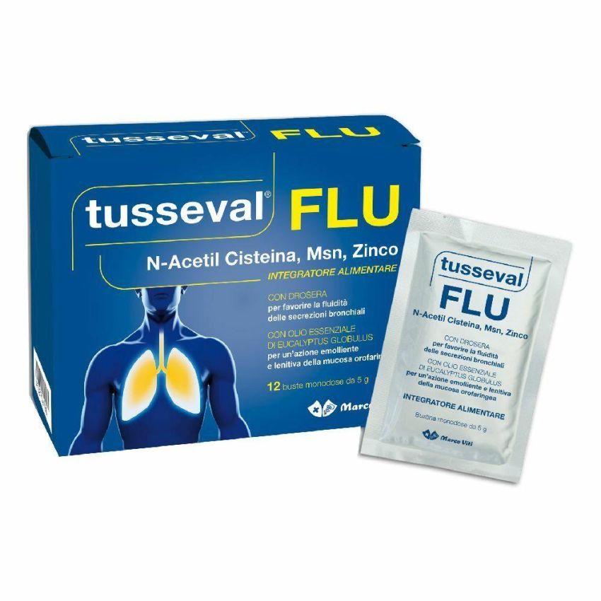 Tusseval Flu - Pacco da 12 Bustine Solubili