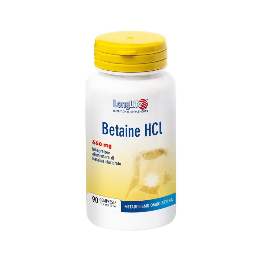 Longlife Betaine HCl - 90 Compresse di Lunga Durata