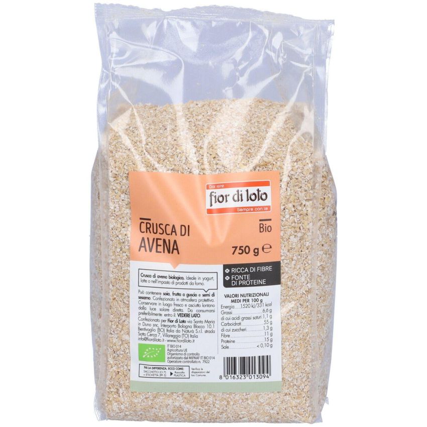 Fior Di Loto Bio Crusca di Avena Biologica - 750g