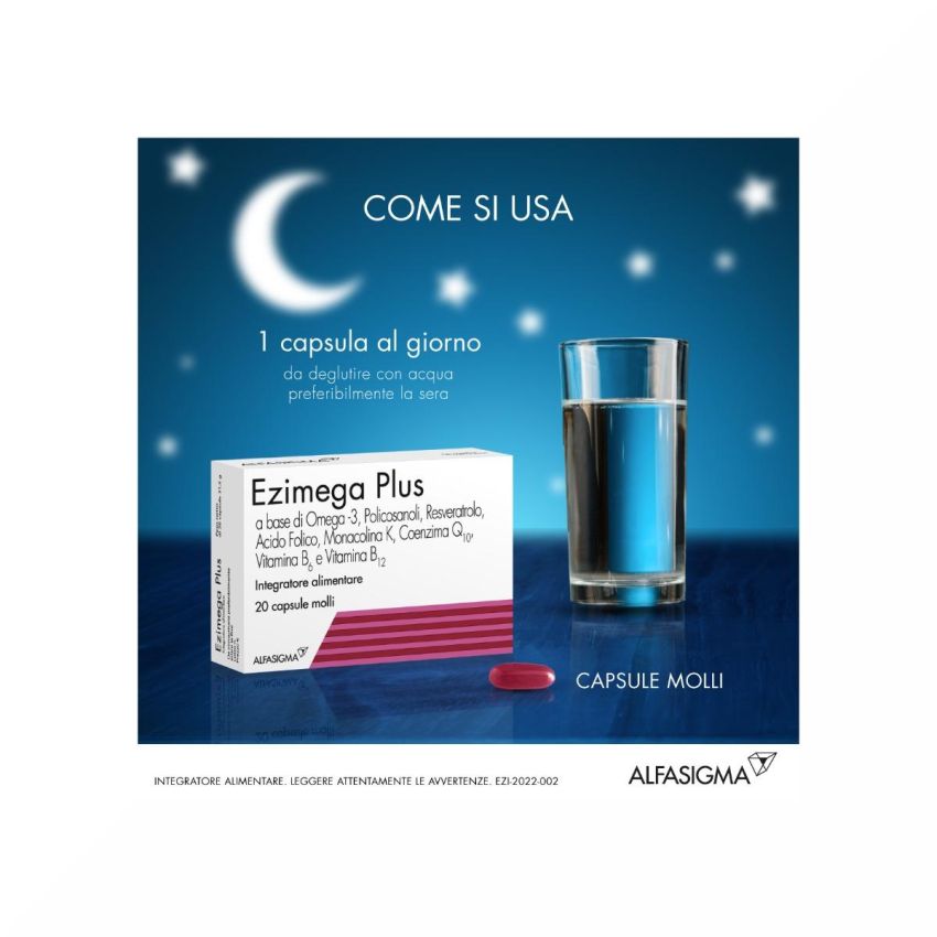 Ezimega Plus - Pacchetto di 20 Capsule di Integratore Alimentare