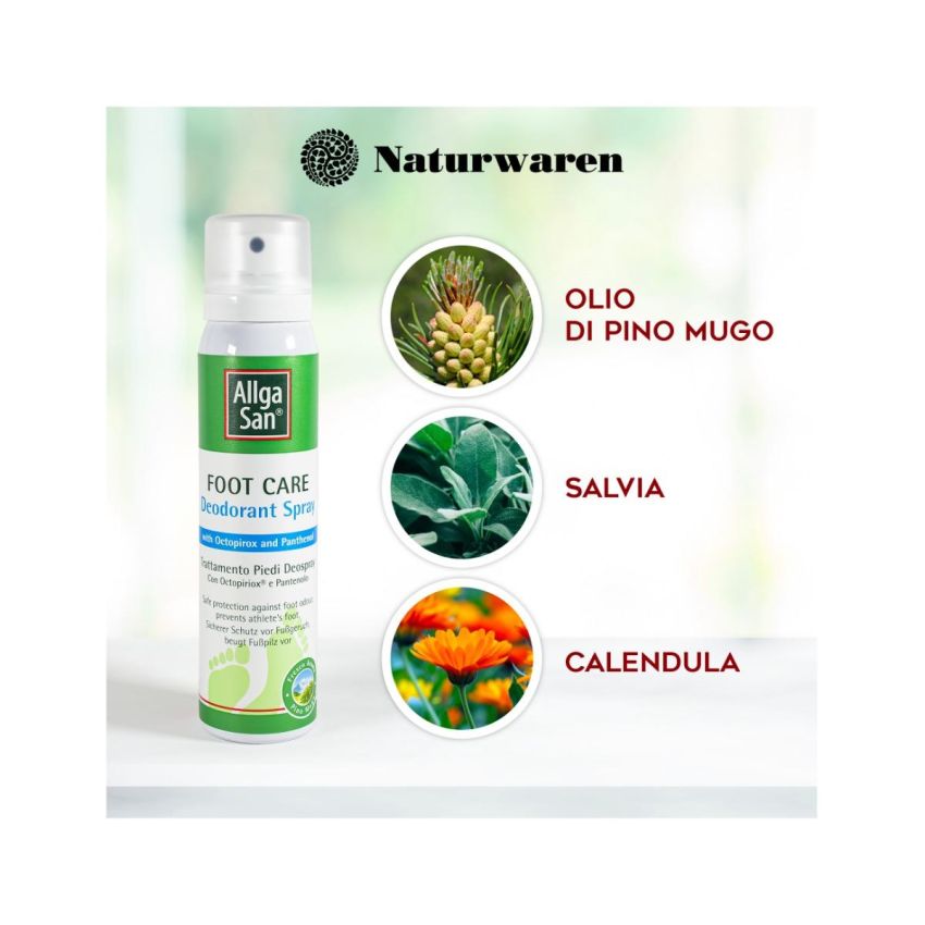 Spray Deodorante AllgaSan per Piedi 100ml