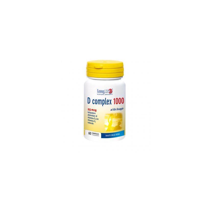 Longlife D Complex 1000 - Vitamina D Complesso di Longa Vita, 60 Compresse