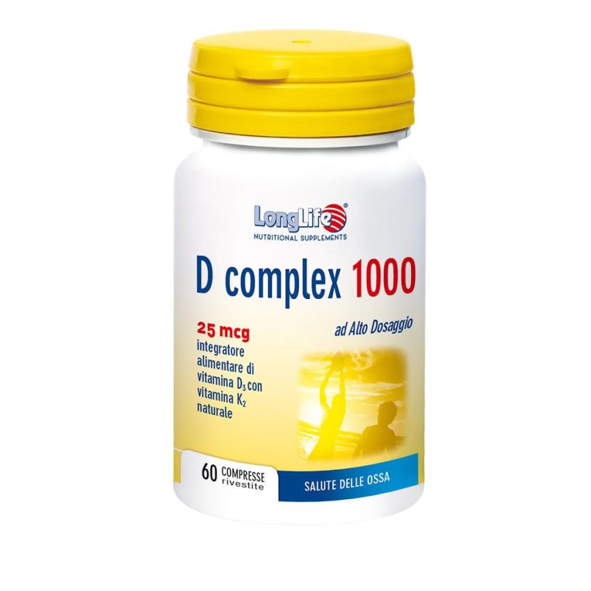 Longlife D Complex 1000 - Vitamina D Complesso di Longa Vita, 60 Compresse