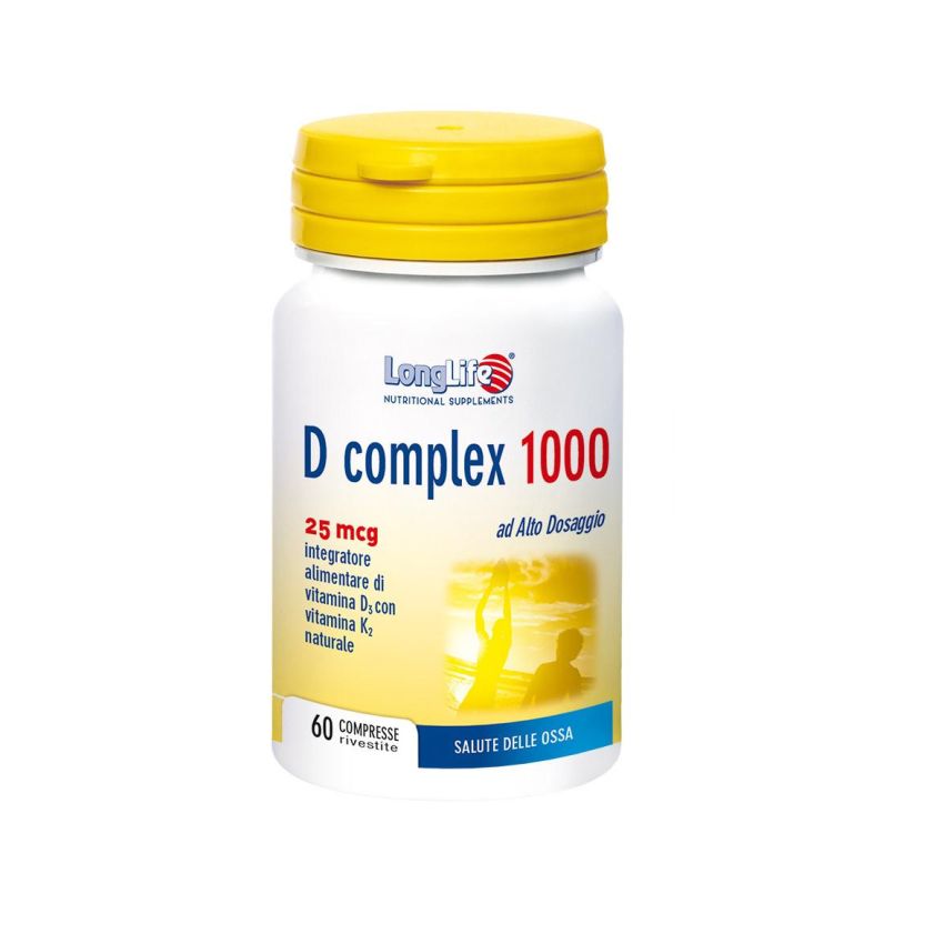 Longlife D Complex 1000 - Vitamina D Complesso di Longa Vita, 60 Compresse