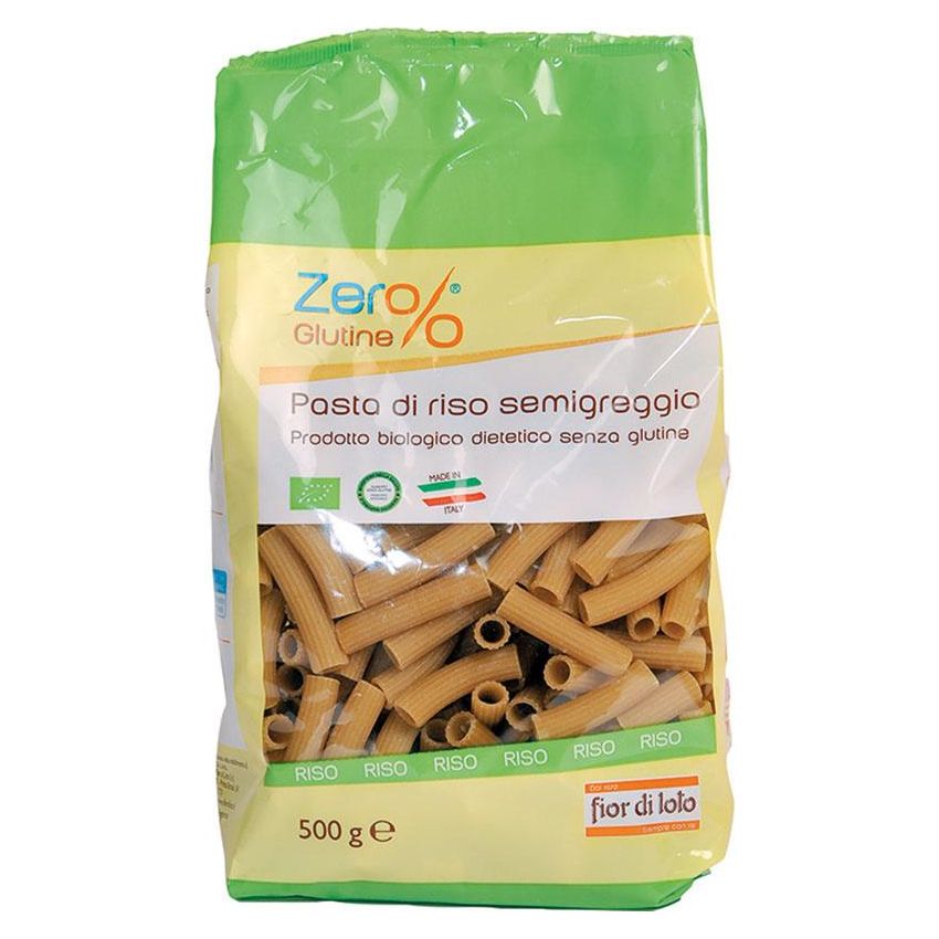 Rigatoni di Riso Integrale senza Glutine Fiori di Loto - 500g