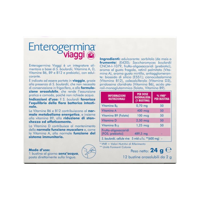 Enterogermina Bustine per Viaggi - Confezione da 12