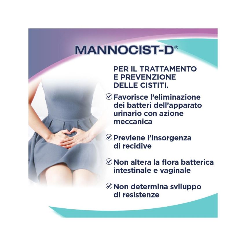 Mannocist D - Integratore Urinario in Bustine, Confezione da 20