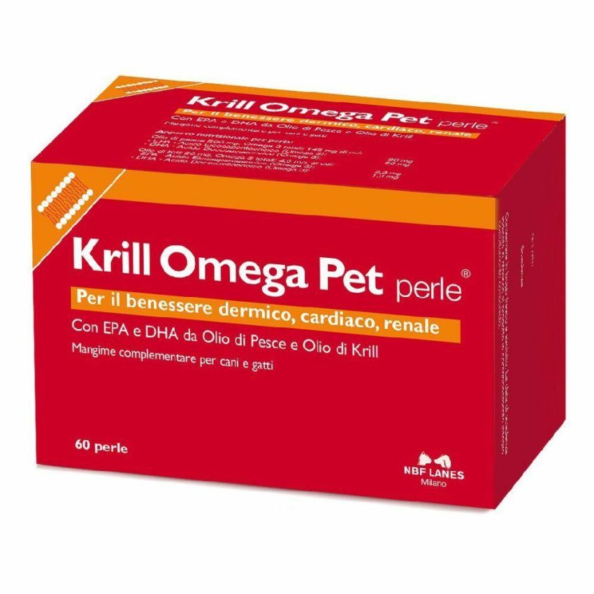 Perle Complementari di Omega Krill per Cani e Gatti - Pacco da 60