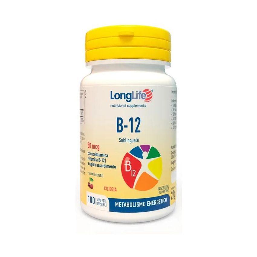 Longlife B12 50mcg - Compresse Sublinguali a Rilascio Prolungato