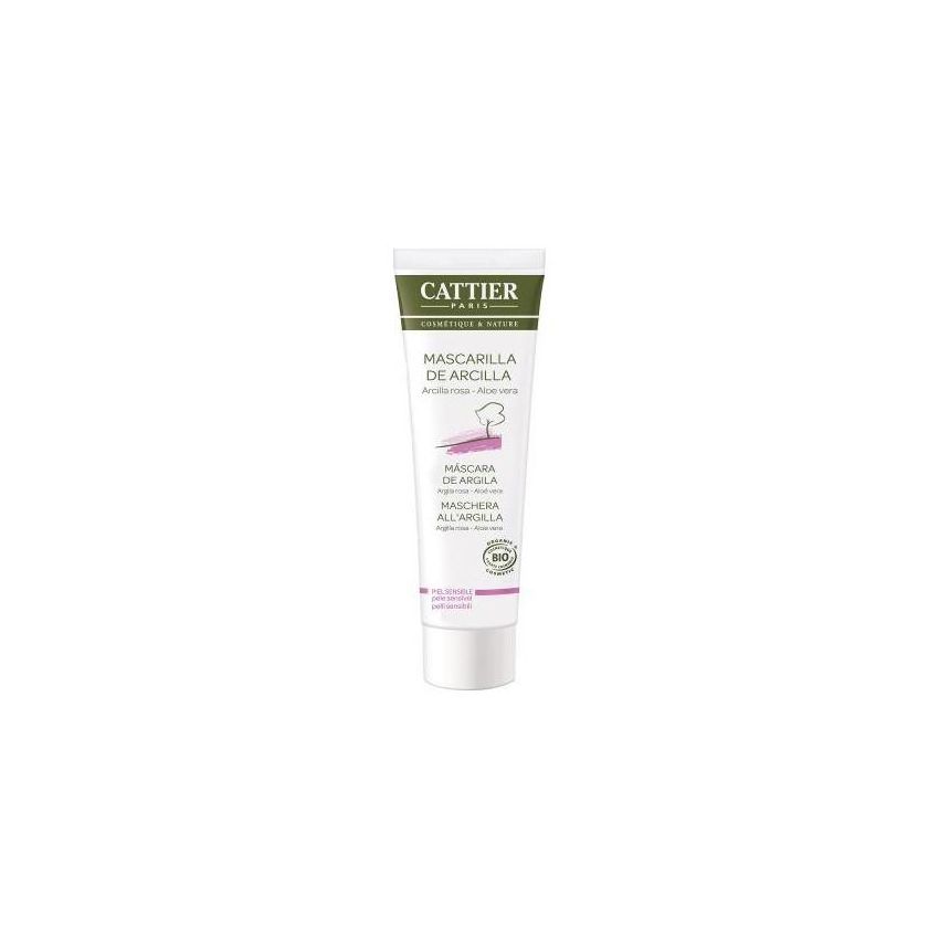 Maschera Biologica per Pelli Sensibili con Argilla Rosa e Aloe Vera di Cattier - 100ml
