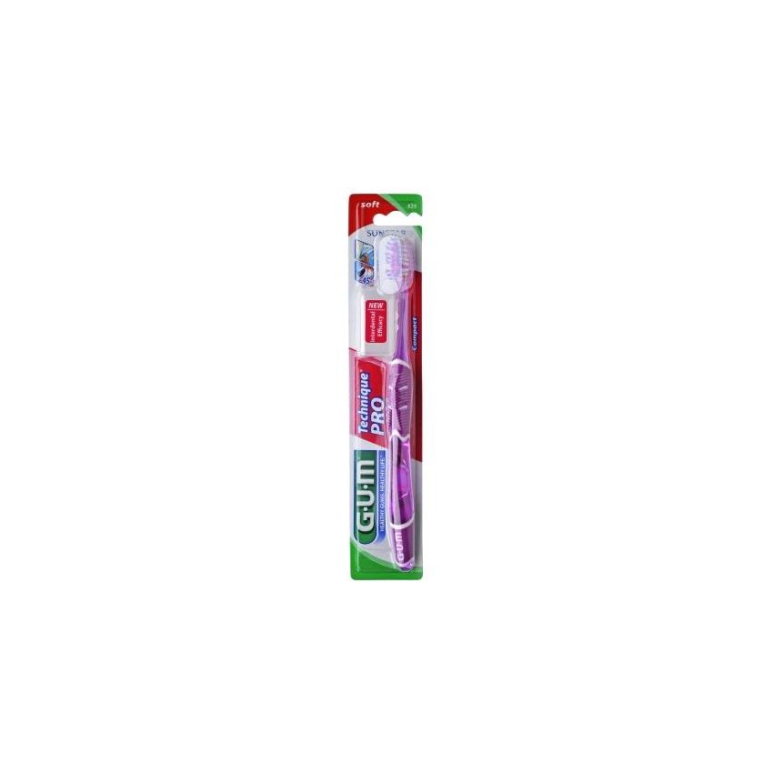 Spazzolino Professionale Morbido e Compatto - Gum Technique Pro, 1 Pezzo