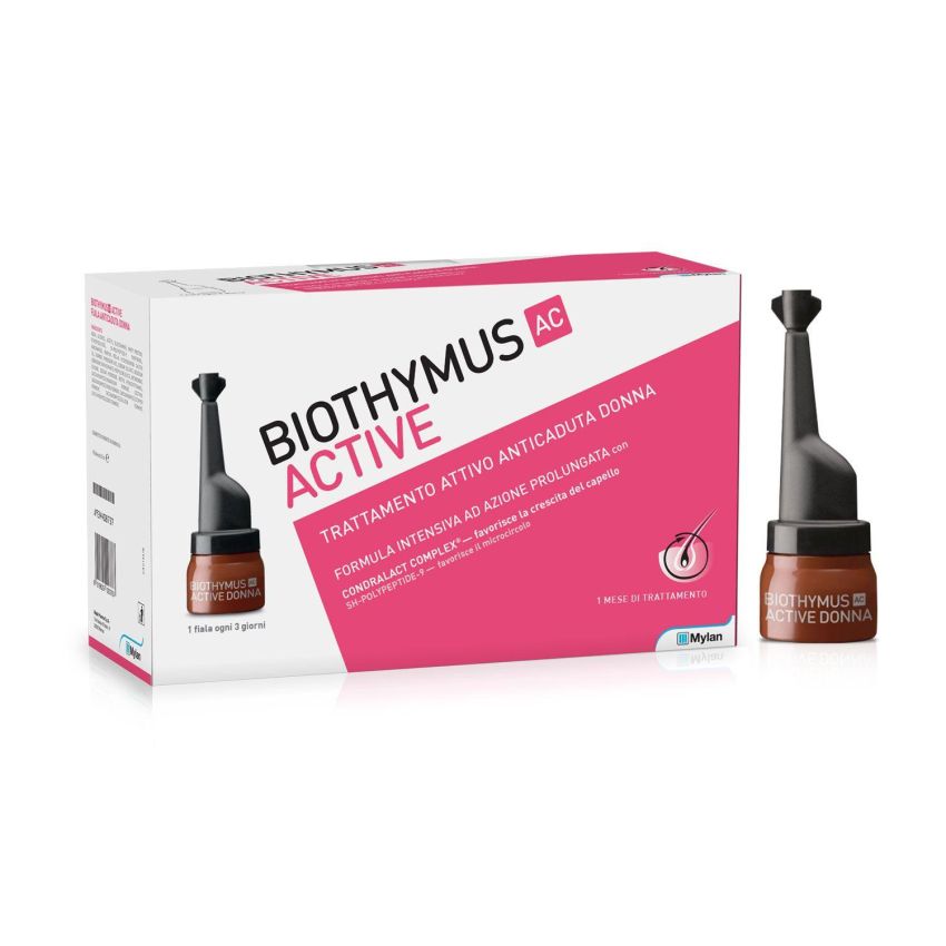 Biothymus AC Active Donna - Trattamento Rigenerante per Capelli, 10 Fiale
