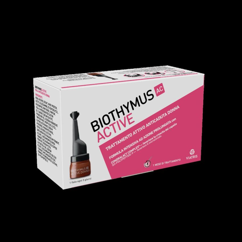 Biothymus AC Active Donna - Trattamento Rigenerante per Capelli, 10 Fiale