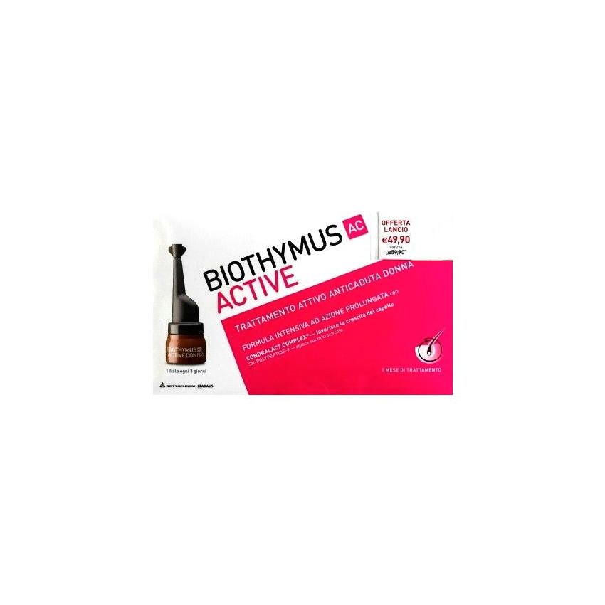 Biothymus AC Active Donna - Trattamento Rigenerante per Capelli, 10 Fiale