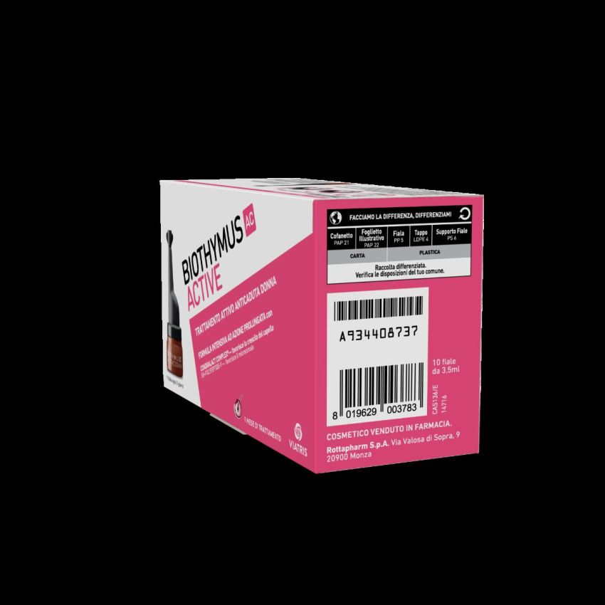 Biothymus AC Active Donna - Trattamento Rigenerante per Capelli, 10 Fiale
