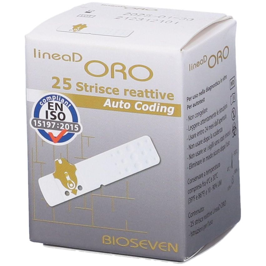 Linea D'Oro Strisce per Misurazione Glicemia - 25 Pezzi