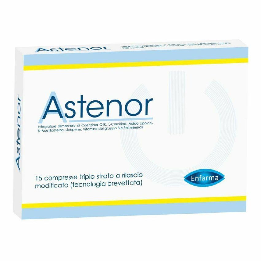 Astenor - Integratore Energetico, Confezione da 15 Compresse