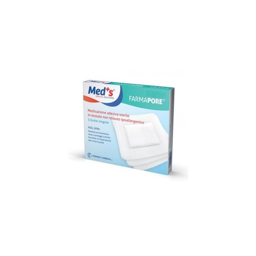 Meds Fermapore - Medicazione Adesiva Sterile 12x12cm, 5 Pezzi