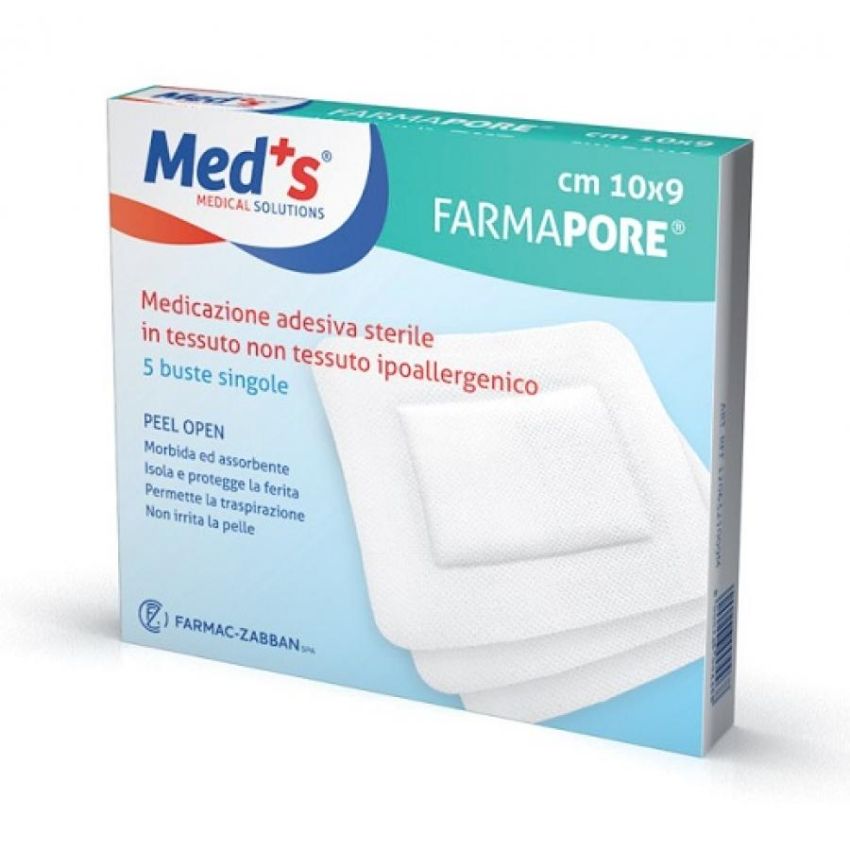 Farmapore Meds Medicazione Adesiva Sterile 15x15cm - Pacco di 5 Pezzi