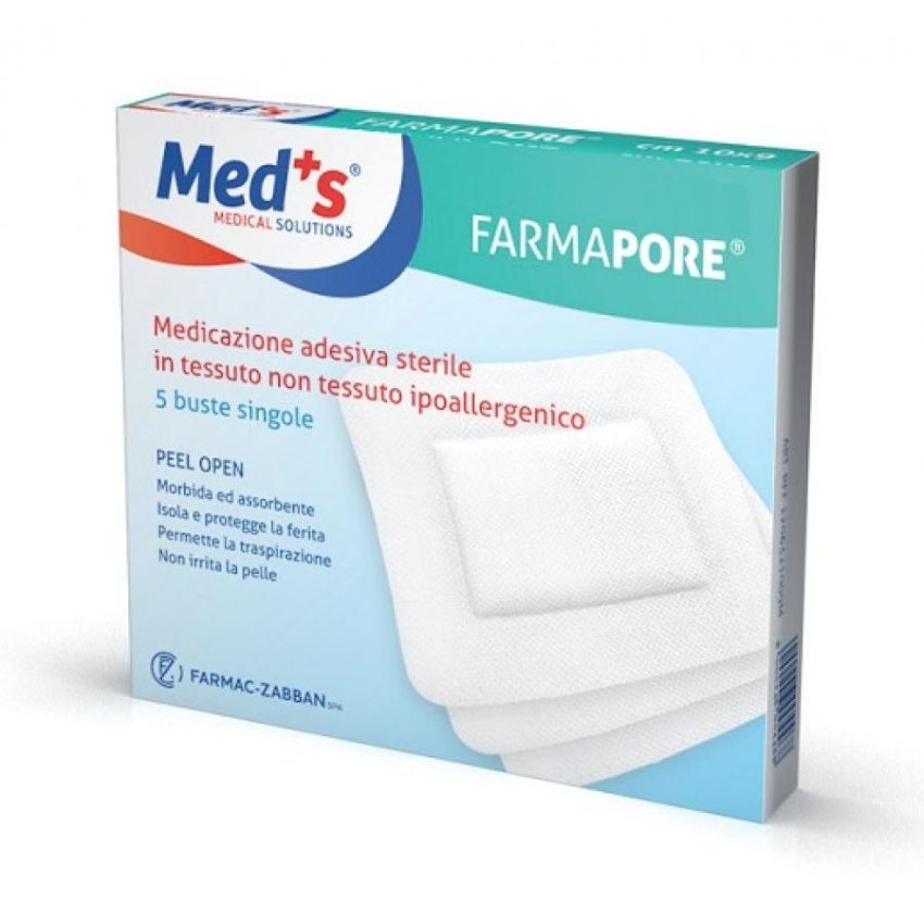 Farmapore Meds Medicazione Adesiva Sterile 15x15cm - Pacco di 5 Pezzi
