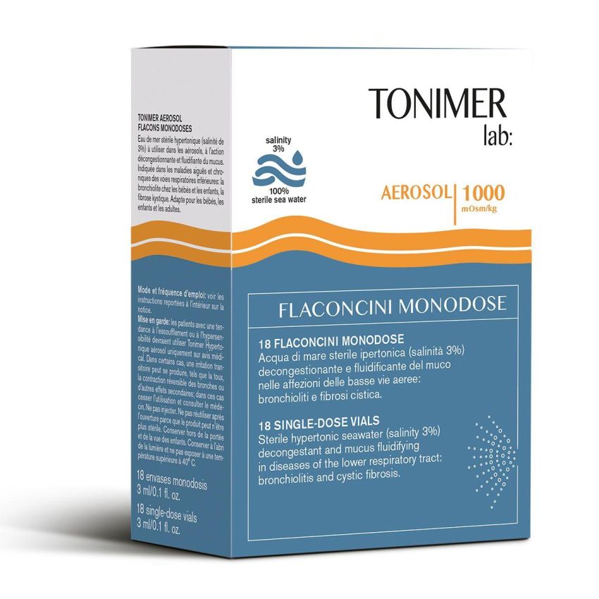 Tonimer Lab Hypertonic Aerosol - Confezione da 18 Flaconi