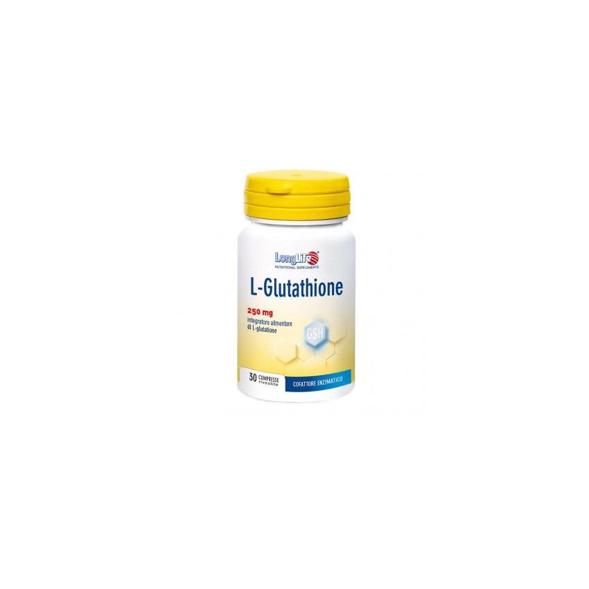Longlife L-Glutathione Integratore Antiossidante, 30 Compresse