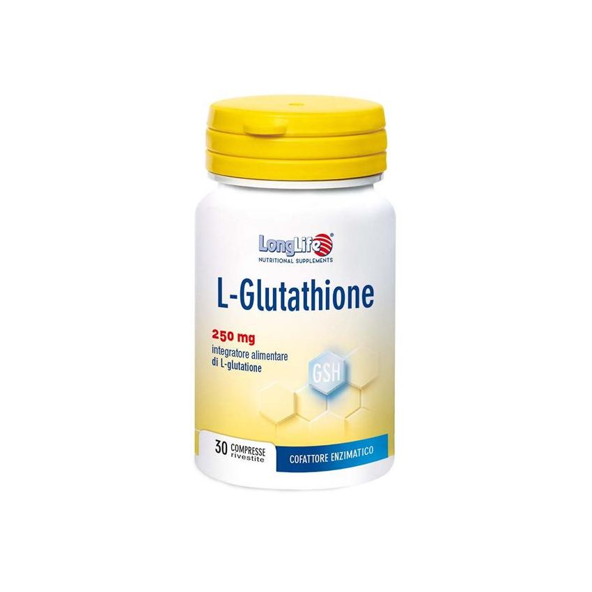Longlife L-Glutathione Integratore Antiossidante, 30 Compresse