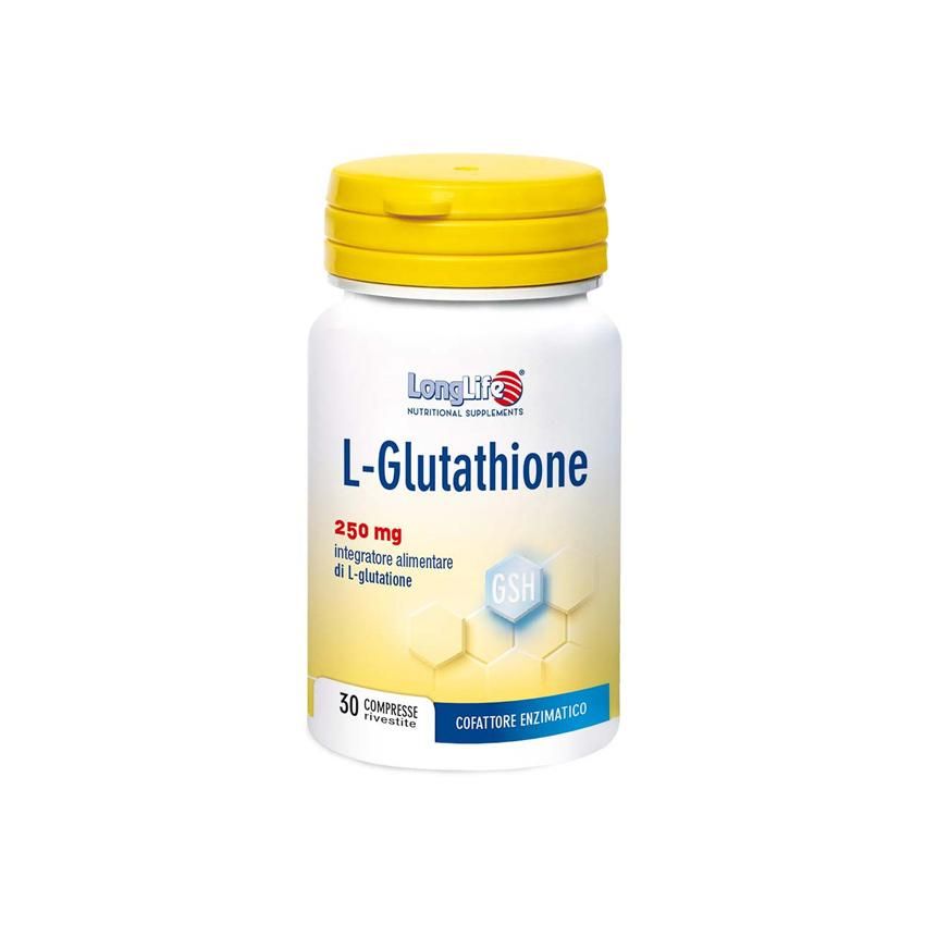 Longlife L-Glutathione Integratore Antiossidante, 30 Compresse