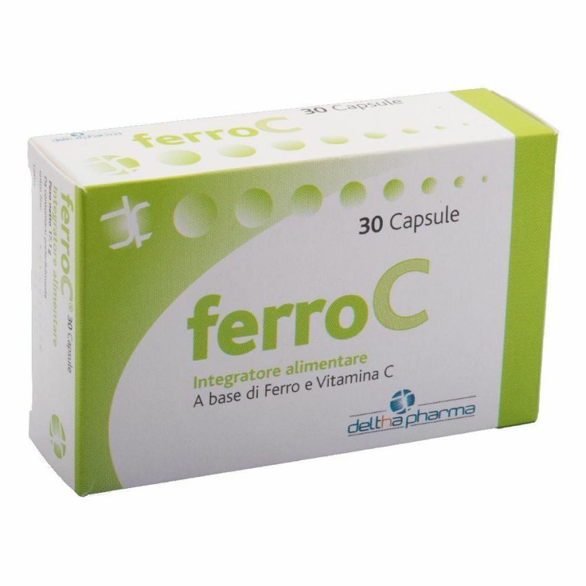 Deltha Pharma FerroC - 30 Capsule Supplemento di Ferro