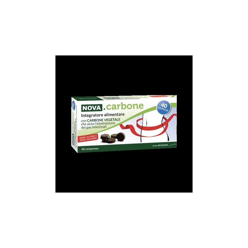 Nova Carbone Vegetale - 40 Compresse Digestive Naturali