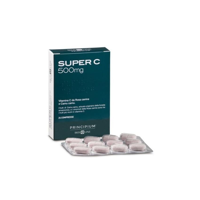 Bios Line Principium Super C 500 - Integratore di Vitamina C, 24 Compresse da 24,2g